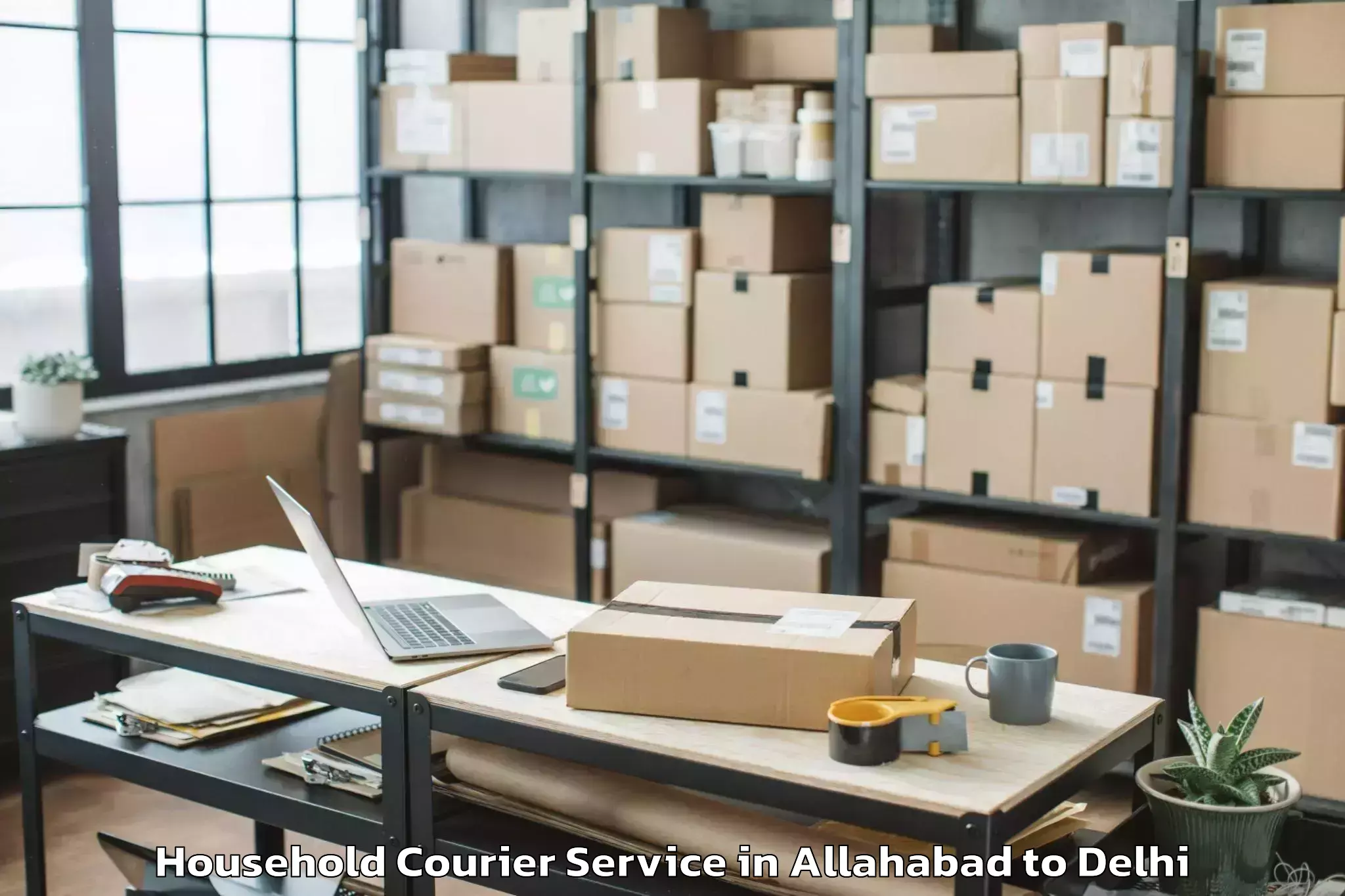 Book Allahabad to Mgf Metropolitan Mall Delhi Household Courier